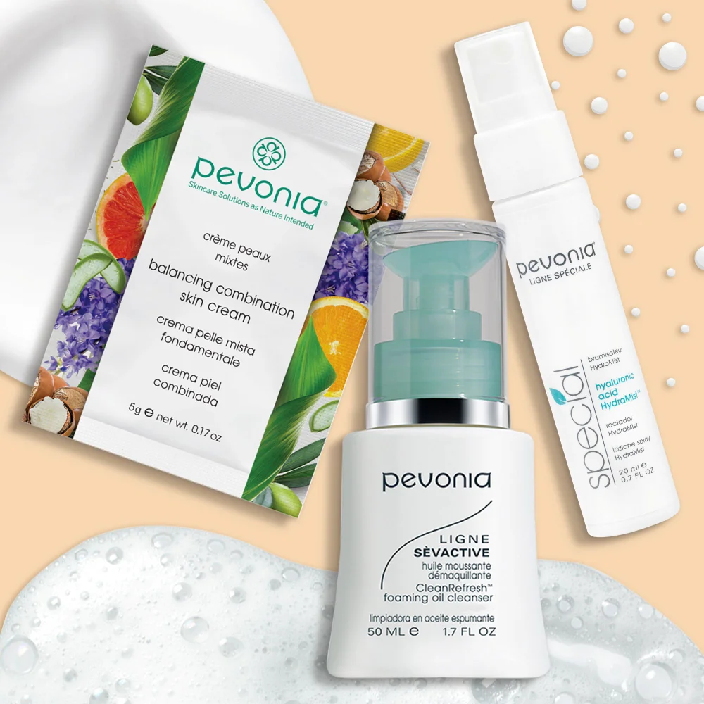 Pevonia Mini Cleanse & Hydrate Trio (Cleanser, Toner & Cream Sample) Image 1