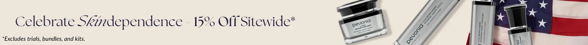 celebrate Skindependence, 15% off sitewide*